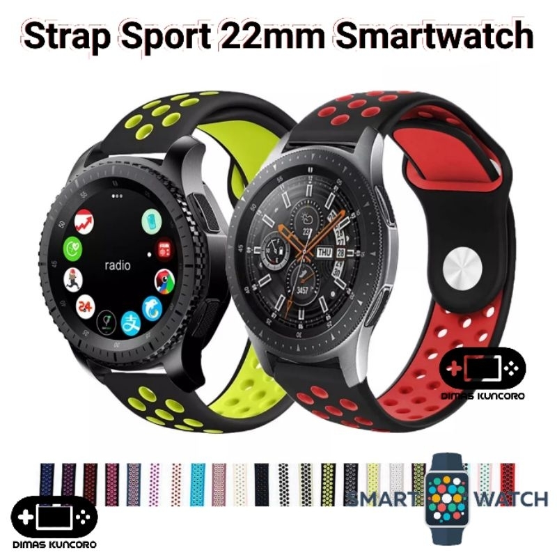 Strap Sport 22mm Silicone Fossil Gen 6 Venture 44mm Gen 5 The Carlyle Garrett Julianna HR Silikon Si