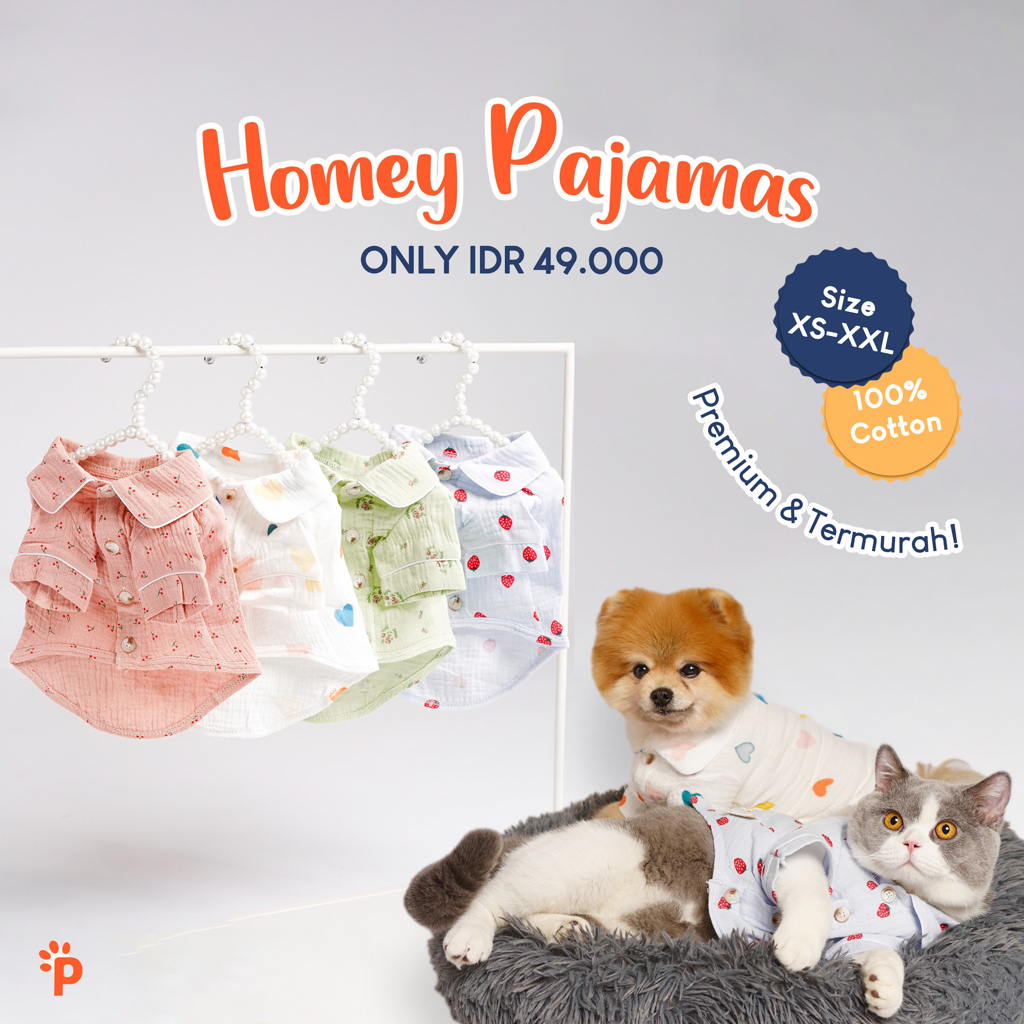 Pawlovin - Baju Piyama Kucing &amp; Anjing Homey Pajamas