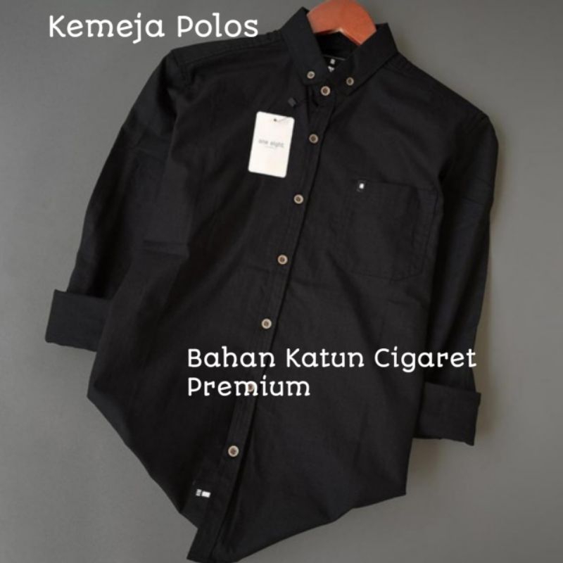 KEMEJA POLOS PRIA LENGAN PANJANG PREMIUM KEMEJA COWOK POLOS SLIMFIT