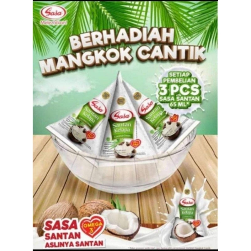 

Sasa santan isi 3 pcs free mangkok