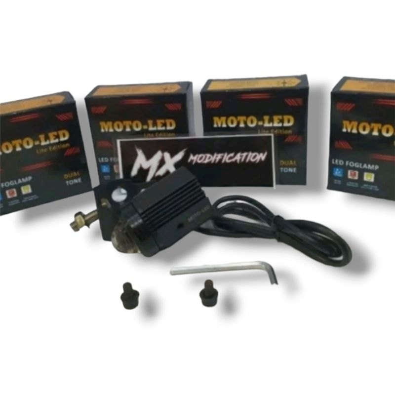 Lampu Tembak D2 Laser Foglamp Motoled Luminos Q2 Q6 Dual Colour Kuning Putih Premium Nmax Aerox Xmax