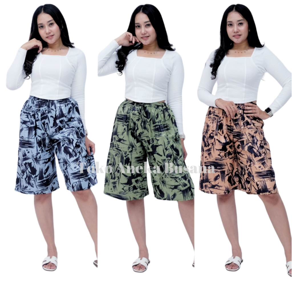 Celana Pendek Wanita Dewasa Jumbo 3/4