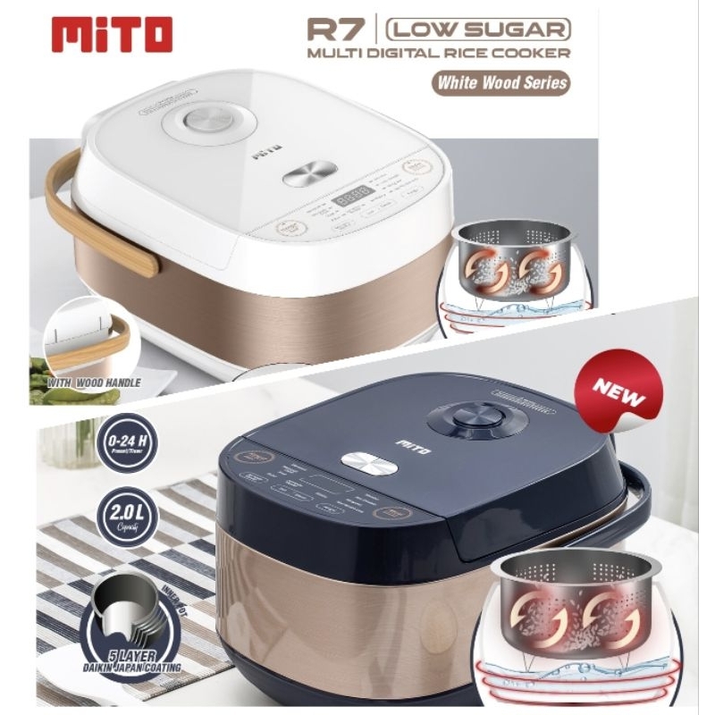 Mito R7 Glow Low Carbo  rice cooker 2 liter