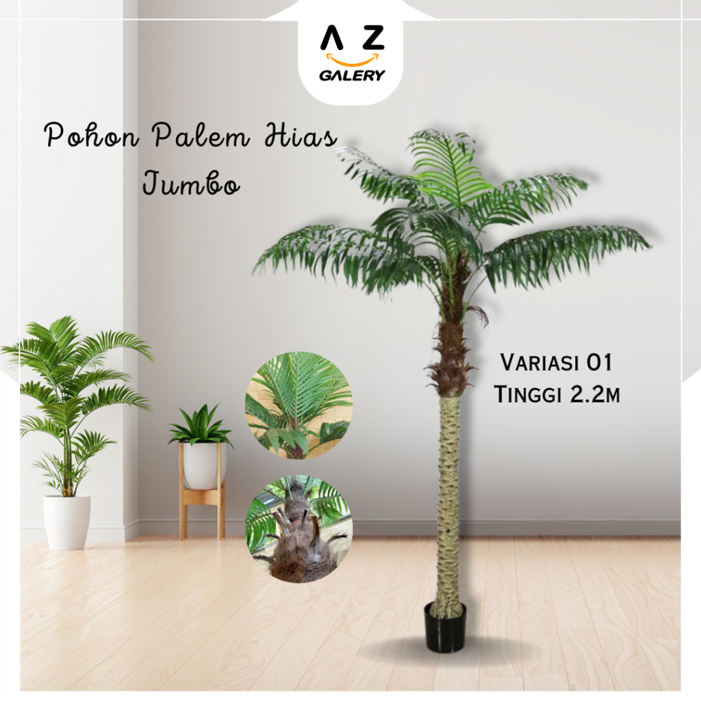 Azgalery / Pohon Hias Jumbo Artifical Pohon Palem Hiasan Taman Sudut Rumah Pohon Hias Import Cocok Untuk Dekorasi Cafe Aesthetic PBP169-01