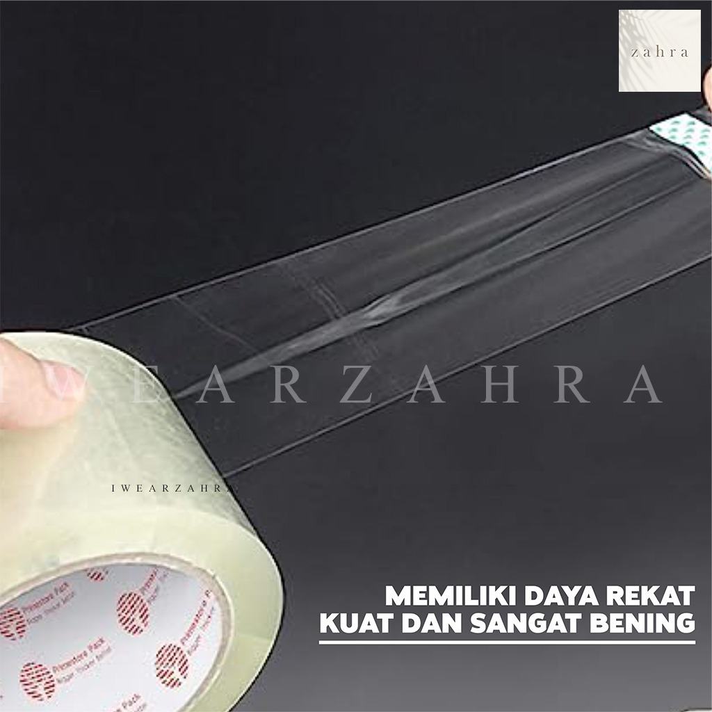 LAKBAN BENING - Lakban isolasi bening 1 inch 2 inch murah packaging solasi perekat coklat hitam kertas