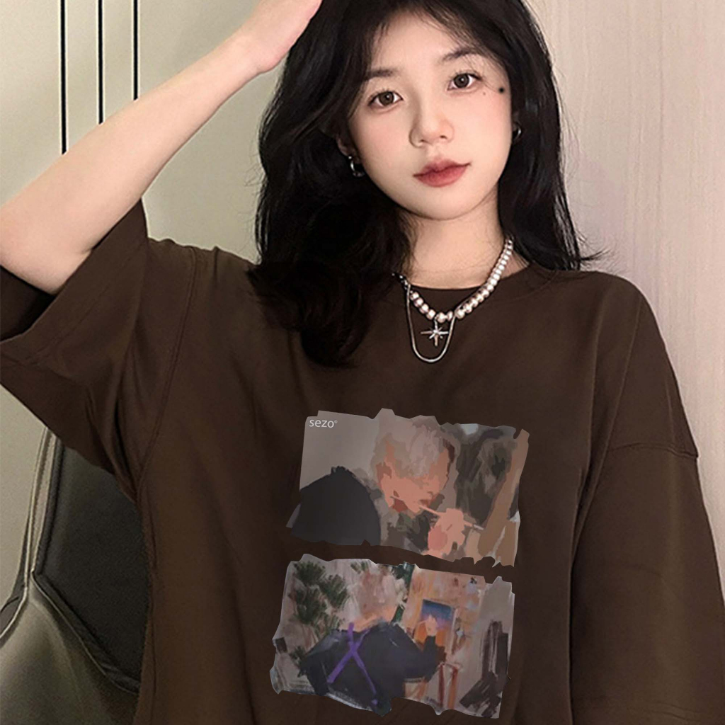 T-shirt Lengan Pendek Korean Style/Kaos Atasan Wanita/Baju Kaus Oversize Wanita