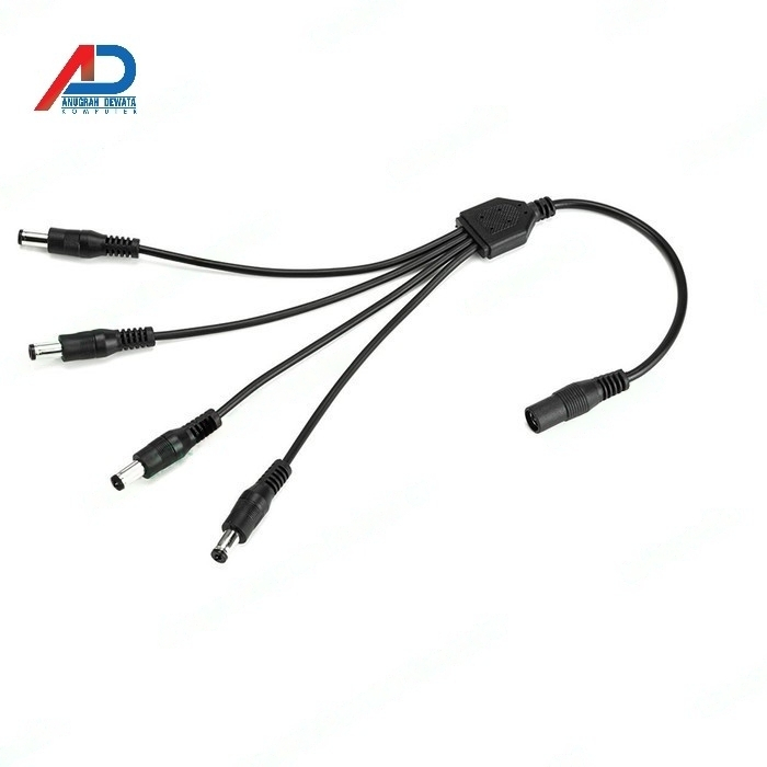 Kabel CCTV ADAPTOR JACK DC MALE FEMALE SPLITTER CABANG 4