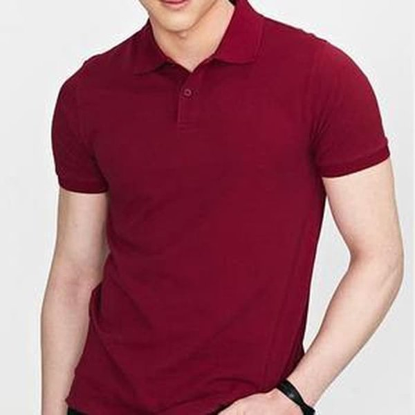 Kaos Polo Merah Maroon Lacoste Cotton Pique