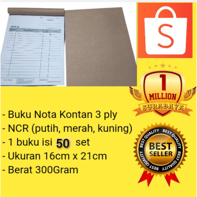 

[COD] Buku Nota Kontan NCR Besar 3 ply / 3 rangkap