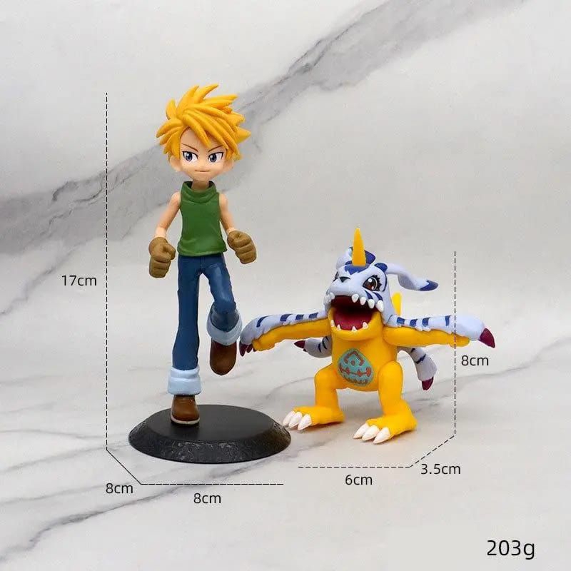 Figure Digimon Taichi Yamato Gabumon agumon Pikachu Set Miniatur Pajangan