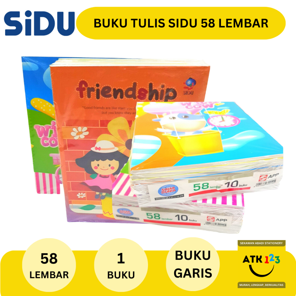 Buku Tulis Sinar Dunia / SIDU isi 58 lembar