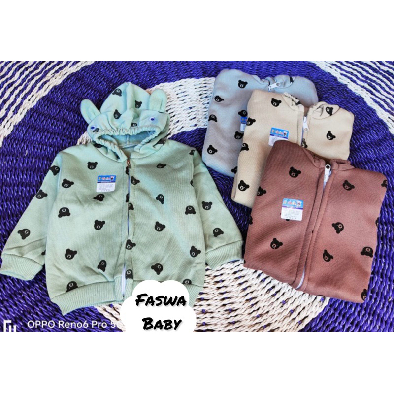 Jacket Anak / jaket fleece bayi motif baby bear