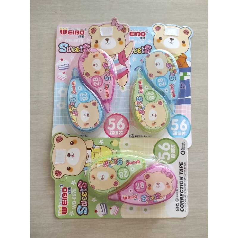 

Tipex Roll / Correction Tape / Tipe-x Karakter Lucu 1 Set (isi 2)