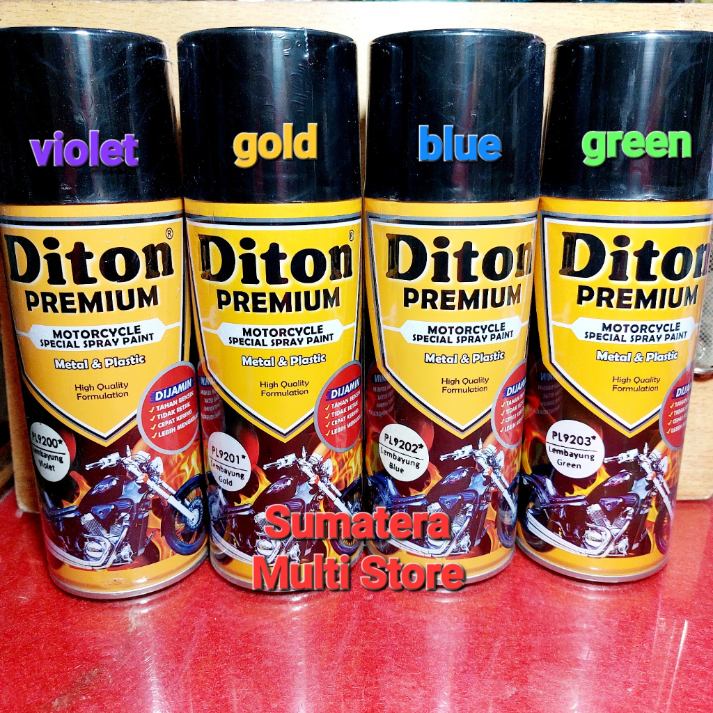 

Diton Premium Lembayung Violet 9200 , Gold 9201 , Blue 9202 , Green 9203