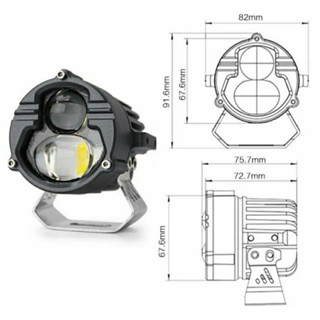 FOGLAMP LED LASER MT28 VINYX X-CASE LAMPU TEMBAK SOROT LED LASER PUTIH KUNING MOBIL MOTOR