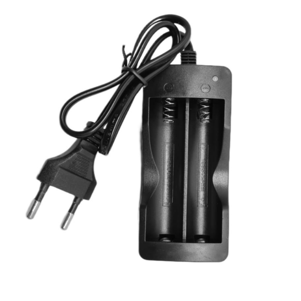 Charger baterai 18650 cas batrai isi ulang Charger Desktop Baterai 18650 Kabel 2 Slot Adaptor