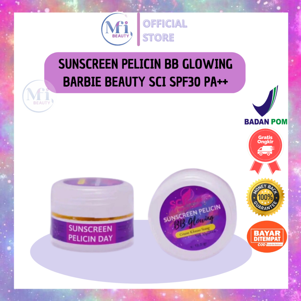MFI - SUNSCREEN PELICIN BB GLOWING BARBIE BEAUTY SCI SPF30 PA++ | NETTO 12,5 gr