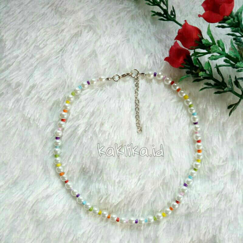 Kalung Mutiara Manik Mote Vintage Wanita