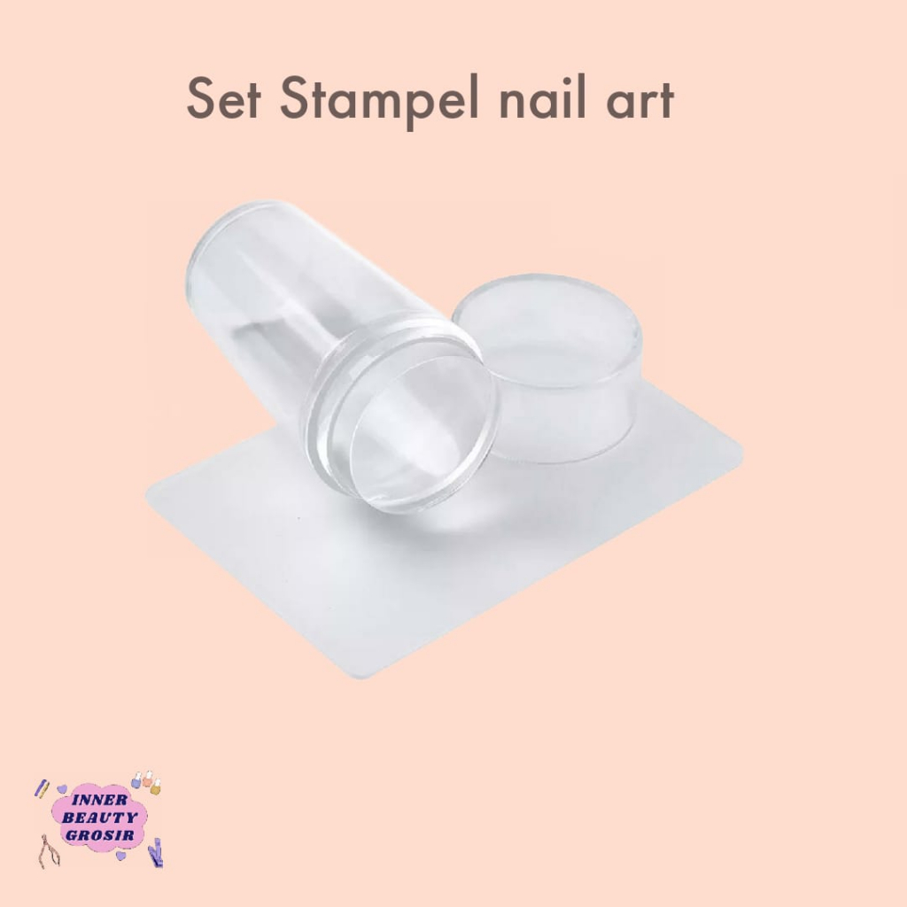 Set stampel nail art / stampel kuku set