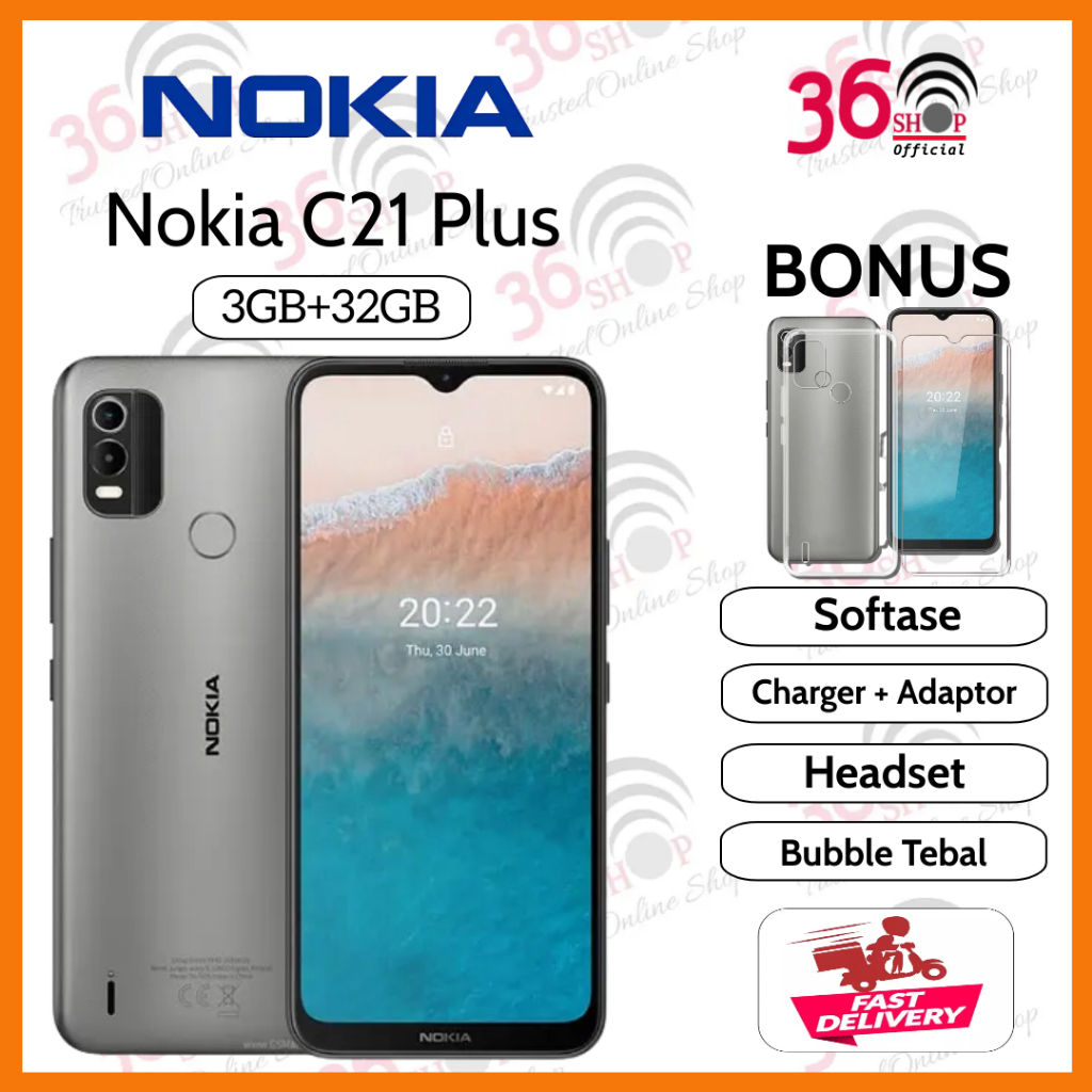 Nokia C21 Plus 3GB+32GB Garansi Resmi Nokia Indonesia