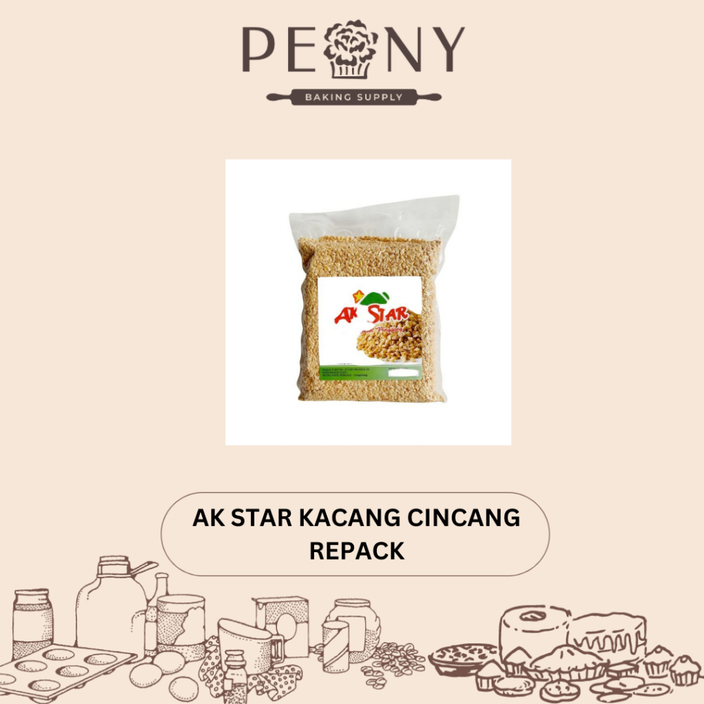 AK STAR KACANG CINCANG KEMASAN REPACK 1KG,500 GRAM, DAN 250 GRAM