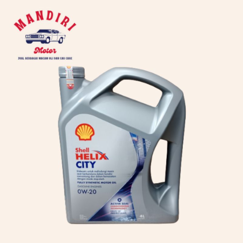 Oli Mesin Mobil Shell Helix City 0W -20 Fully Synthetic ORIGINAL