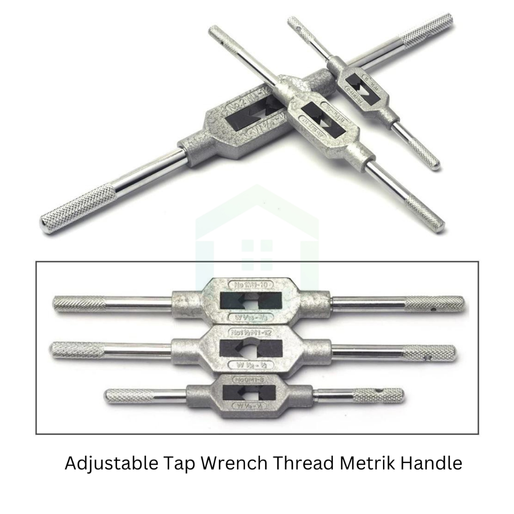 Adjustable Tap Wrench Thread Metrik Handle Keran Menekan Alat untuk Membesarkan Lubang Alat Aksesoris untuk Kerajinan Kayu