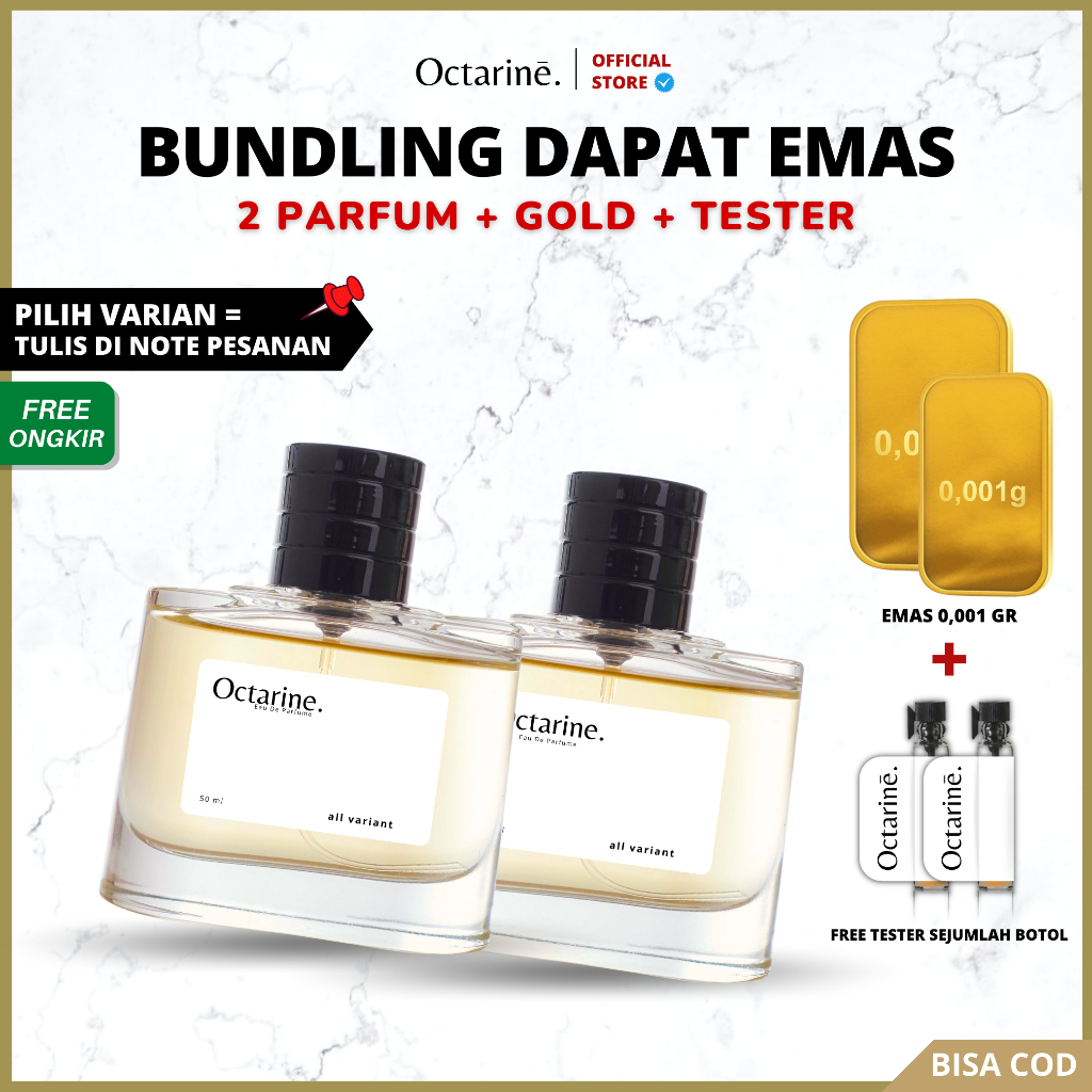 [ Gratis Emas ] PROMO Bundling Beli 2 Botol Parfum 50ml Bebas Pilih Variant - Octarine