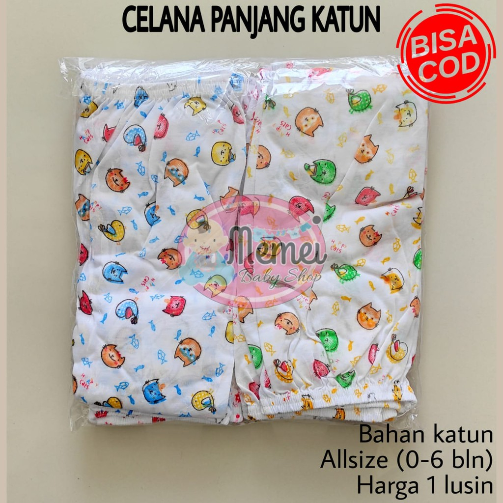 1 LUSIN (12 pcs) Celana bayi panjang KATUN murah bagus