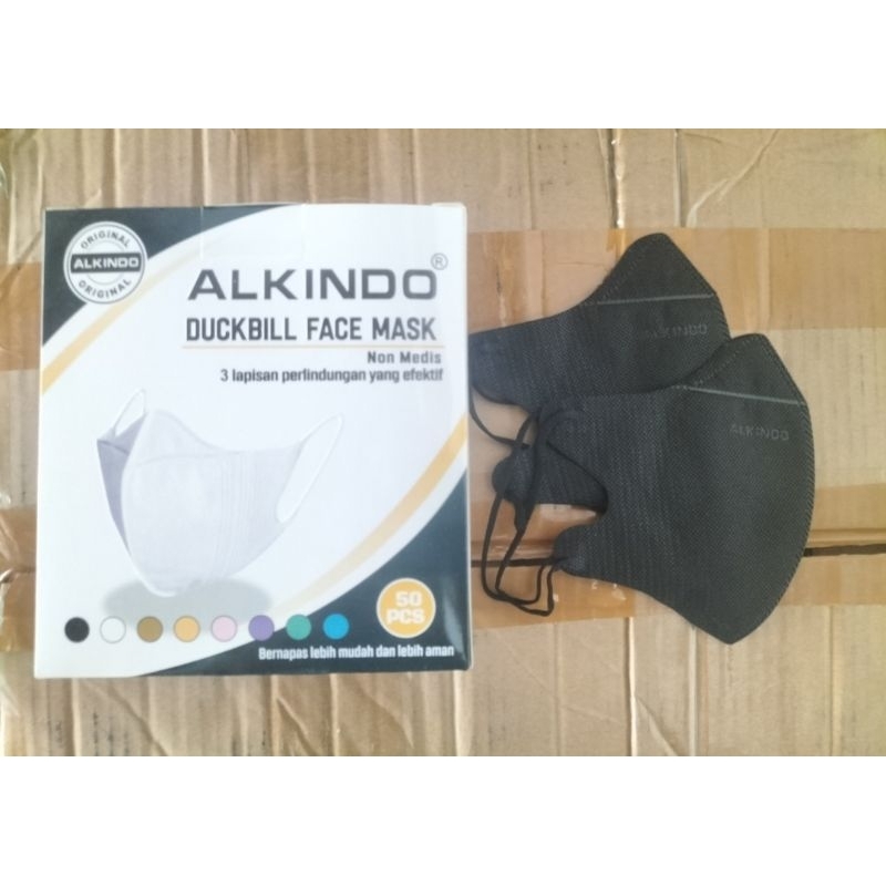 MASKER ALKINDO DUCKBILL 3 PLY 50PCS