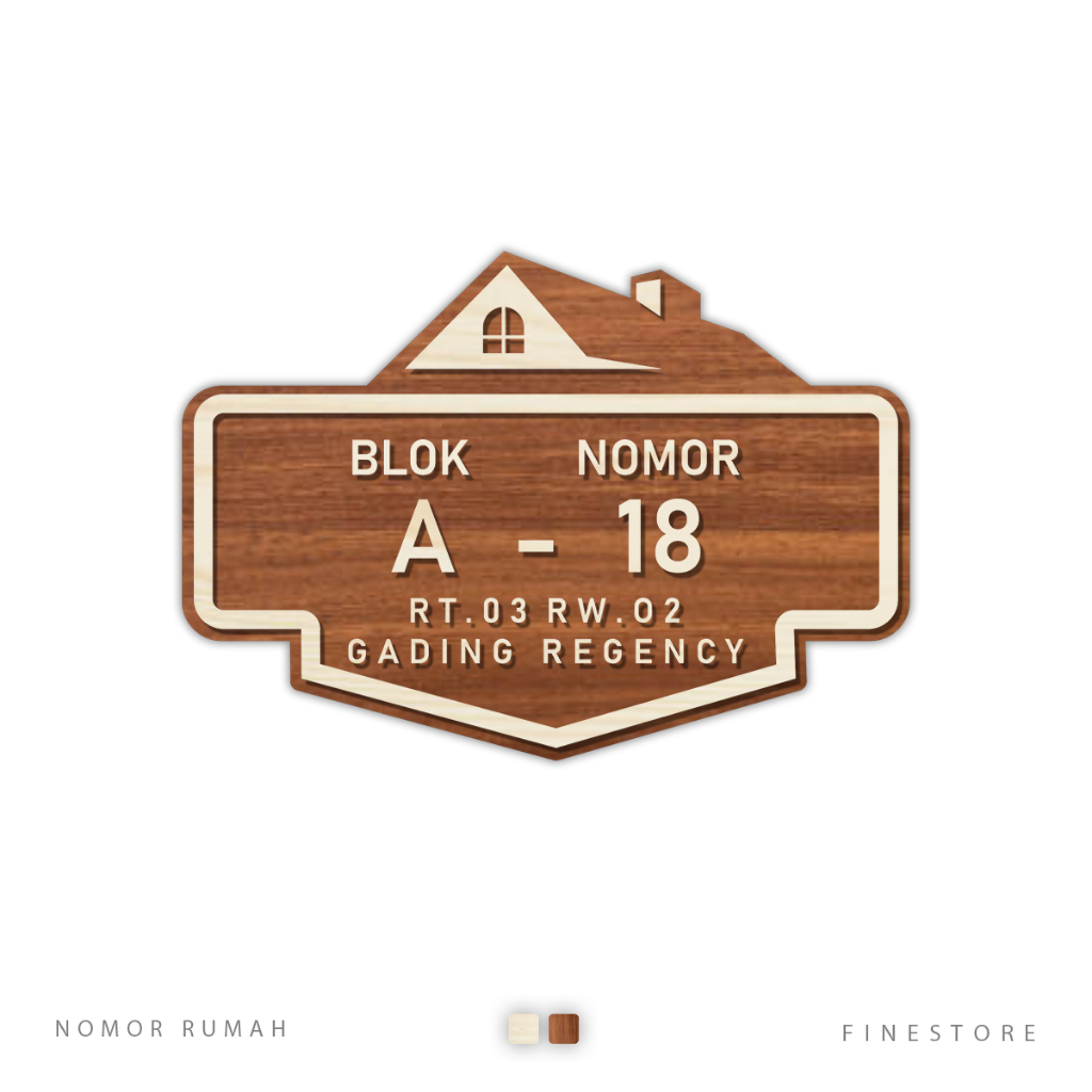 NOMOR RUMAH MOTIF SERAT KAYU l NOMOR RUMAH CUSTOM