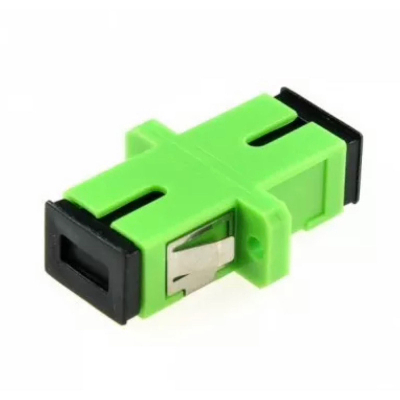 Adapter SC-APC (hijau) sambungan fiber optik