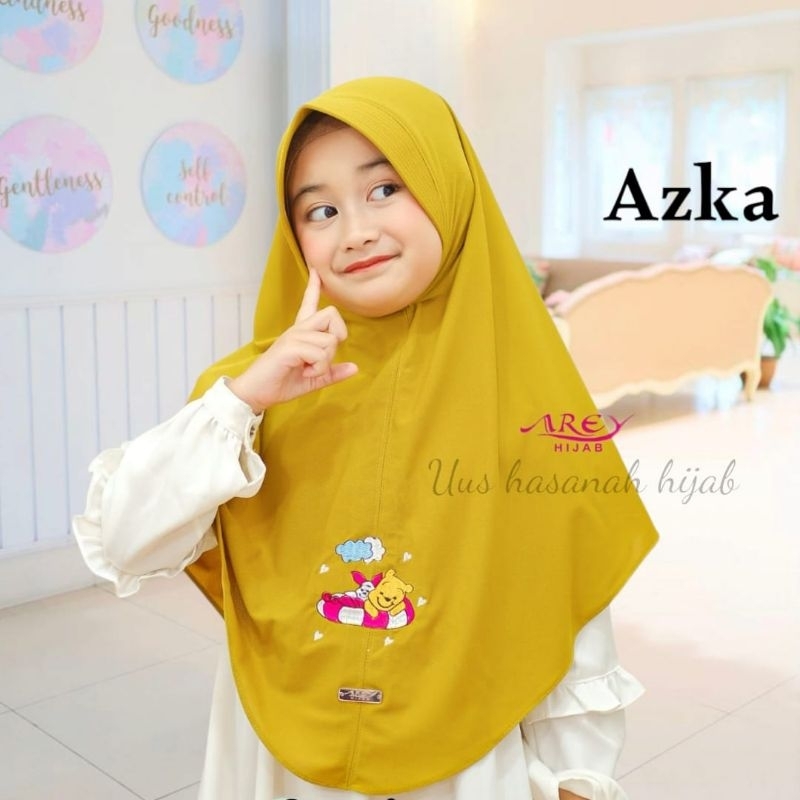 (Original Arey) AZKA •jilbab instan anak jersey irish•hijab instan kids pet