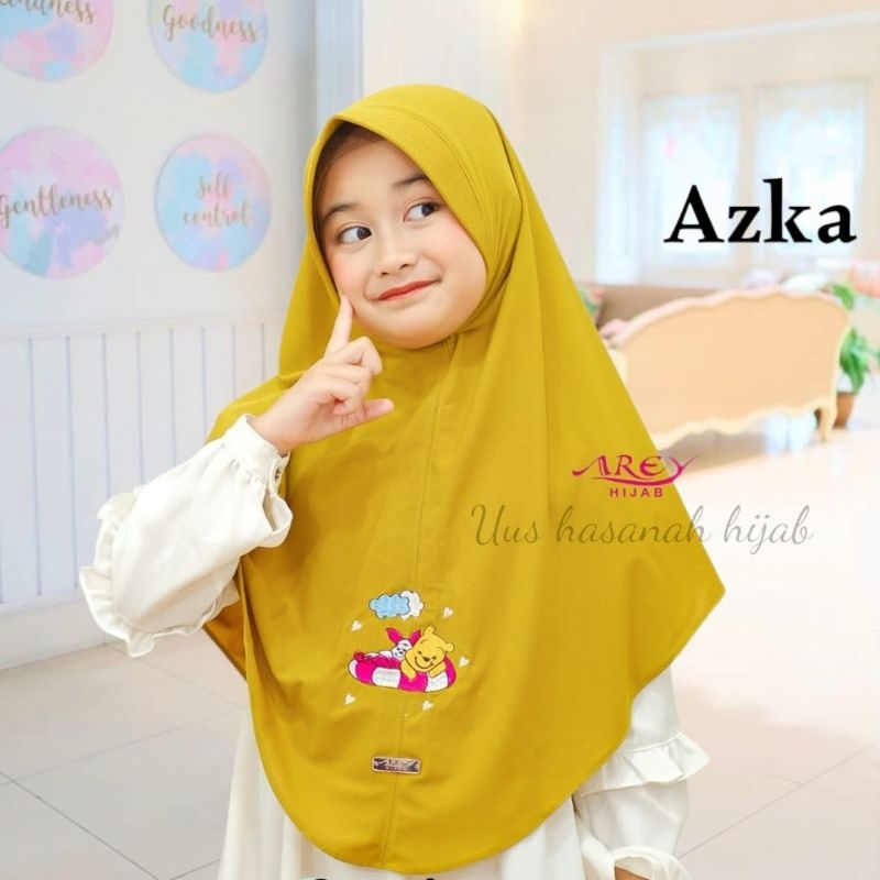 [Original Arey] AZKA••hijab instan kids pet••hijab instan anak jersey irish
