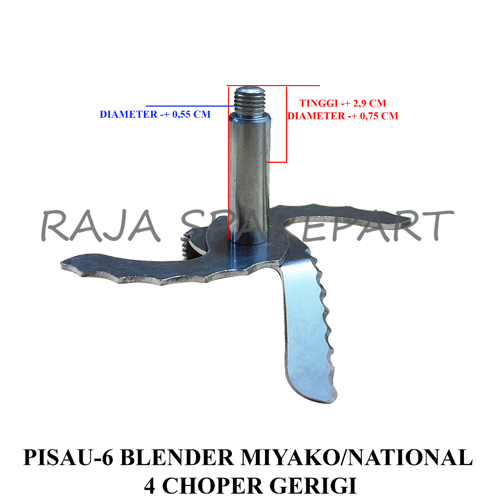 P6 PISAU BLENDER/BLADE BLENDER/PISAU-6 BLENDER MIYAKO /NATIONAL 4 CHOPER GERIGI