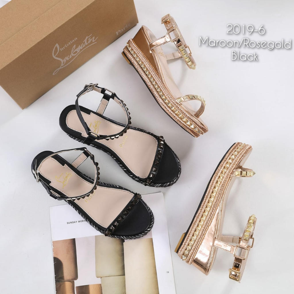 Wedges wanita import mewah kode 2019-6