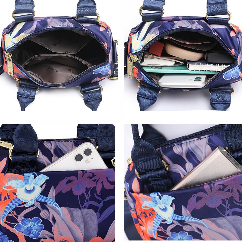 TAS SELEMPANG WANITA KOREA IMPORT SHOULDER BAHU SLING BAG BRANDED NILON ANTI AIR MOTIF BUNGA MURAH SIMPLE LUCU BATAM SIBUI KEKINIAN TA831M4 PREMIUM REMAJA CEWEK FASHION