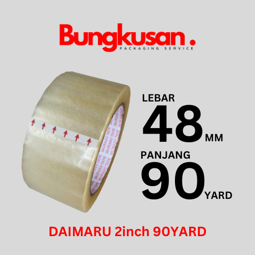 

Lakban Daimaru 2inch 90 Yard(82 meter) Coklat/Bening KUALITAS TOP