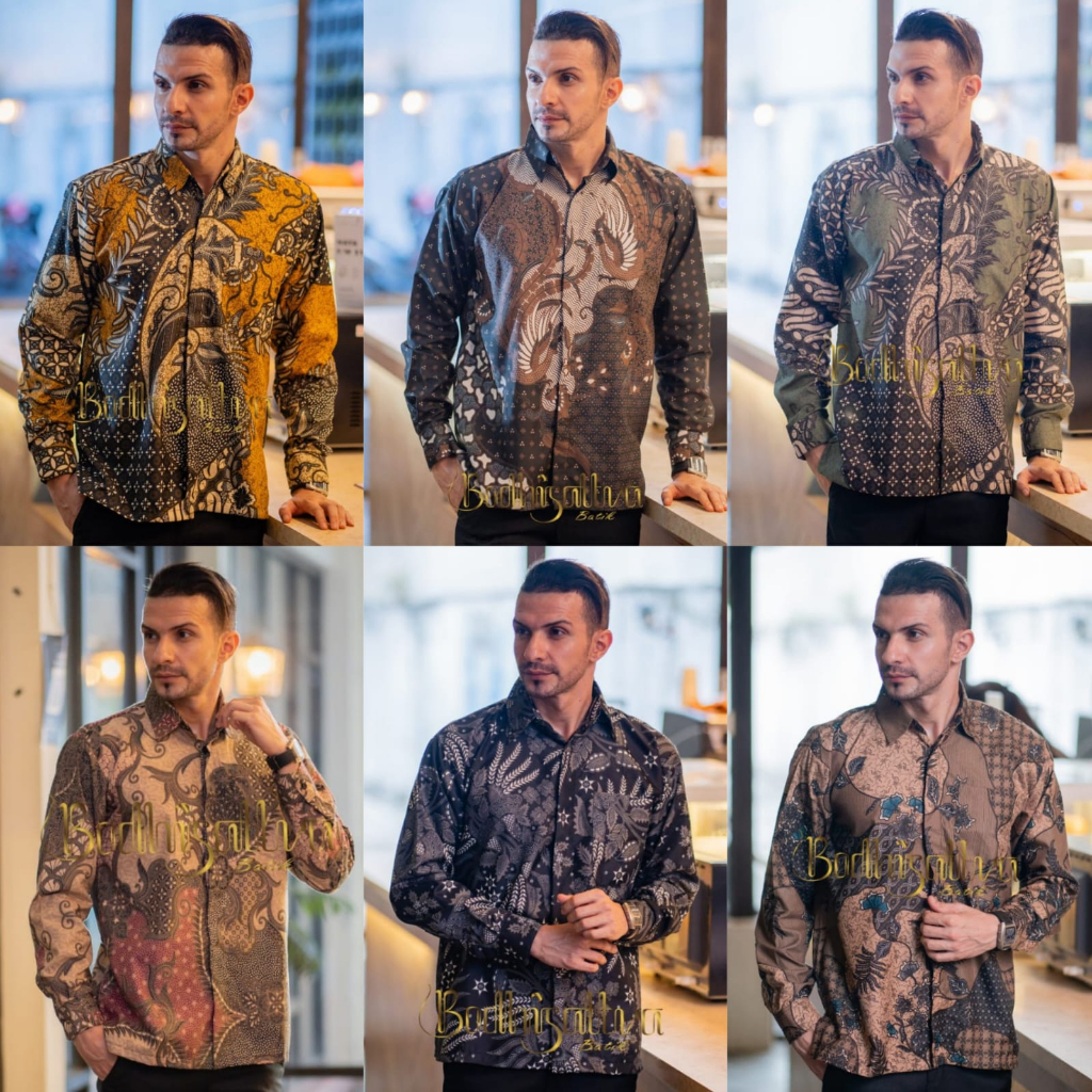 KEMEJA BATIK PRIA LENGAN PANJANG SIZE M L XL XXL BSWART batik HRB026