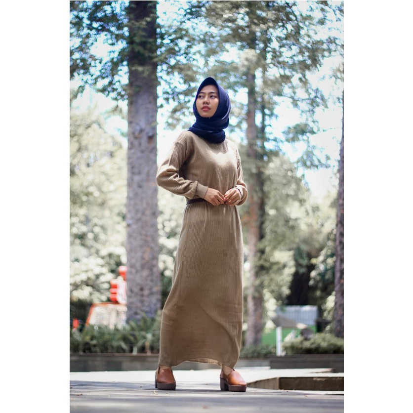 MEDARI LONG DRESS RAJUT | Medari long knit | Gamis rajut jumbo | Baju rajut long dress