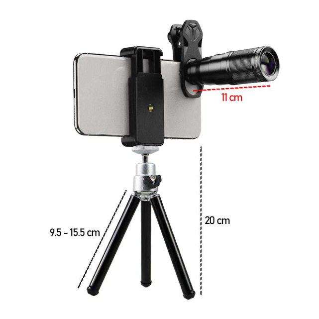 4 in 1 Lensa Smartphone Telephoto Wide Macro Fisheye Port Tripod Mini Universal Handphone Perlengkapan Foto