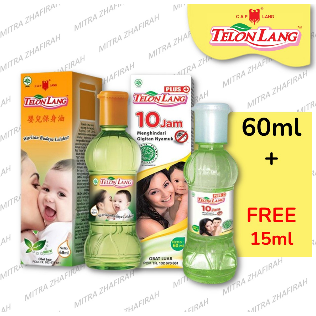 [bisa COD] TELON LANG Minyak Telon beli 60ml gratis 30ml Kayu Putih Lang / Minyak Telon TELON LANG 60+30ml MKP