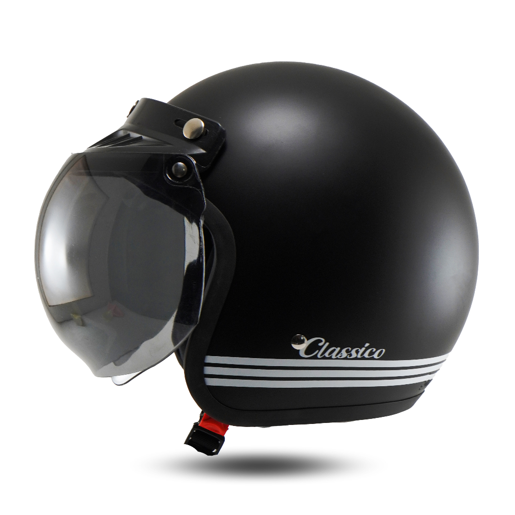 Helm bogo Dewasa Full Leher Solid classic