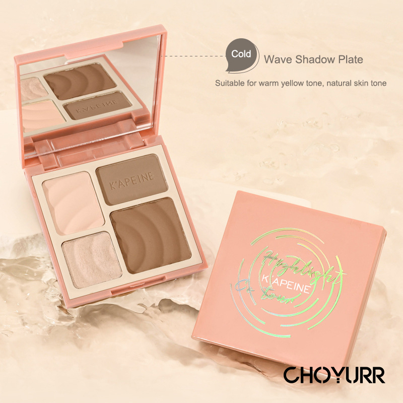 【COD】K'APEINE 3 In 1 Highlighter / Blusher / Shadow Palette Contour Powder Makeup Palet Brightening Matte Glitter Powder Alami-CH