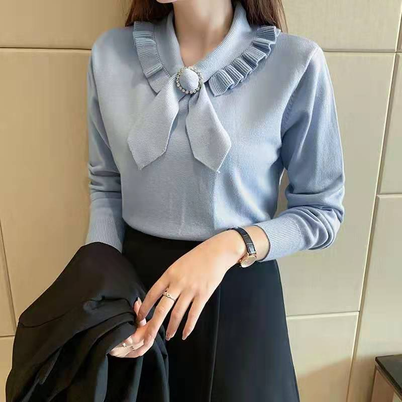 【 Bra Mall 】BJ-051 Blouse Wanita Korea Import Premium Lengan Panjang Polos Mewah Elegan | Blouse Korean Style Long Sleeve Premium