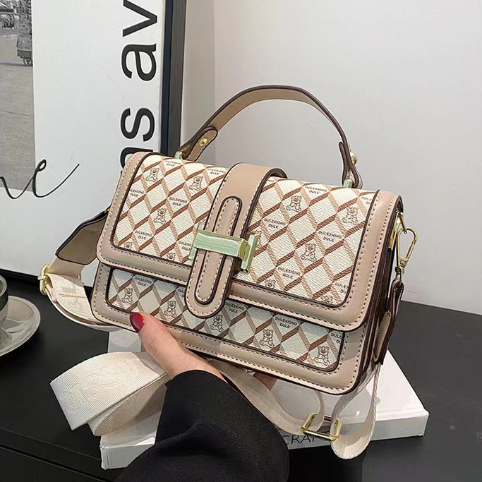 BJ43646 - BROWN/BEIGE TAS SLEMPANG WANITA FASHION IMPORT MODIS ELEGAN TERMURAH TERLARIS TERBARU BAGSTORE JAKARTA TAS BATAM  BQ3646