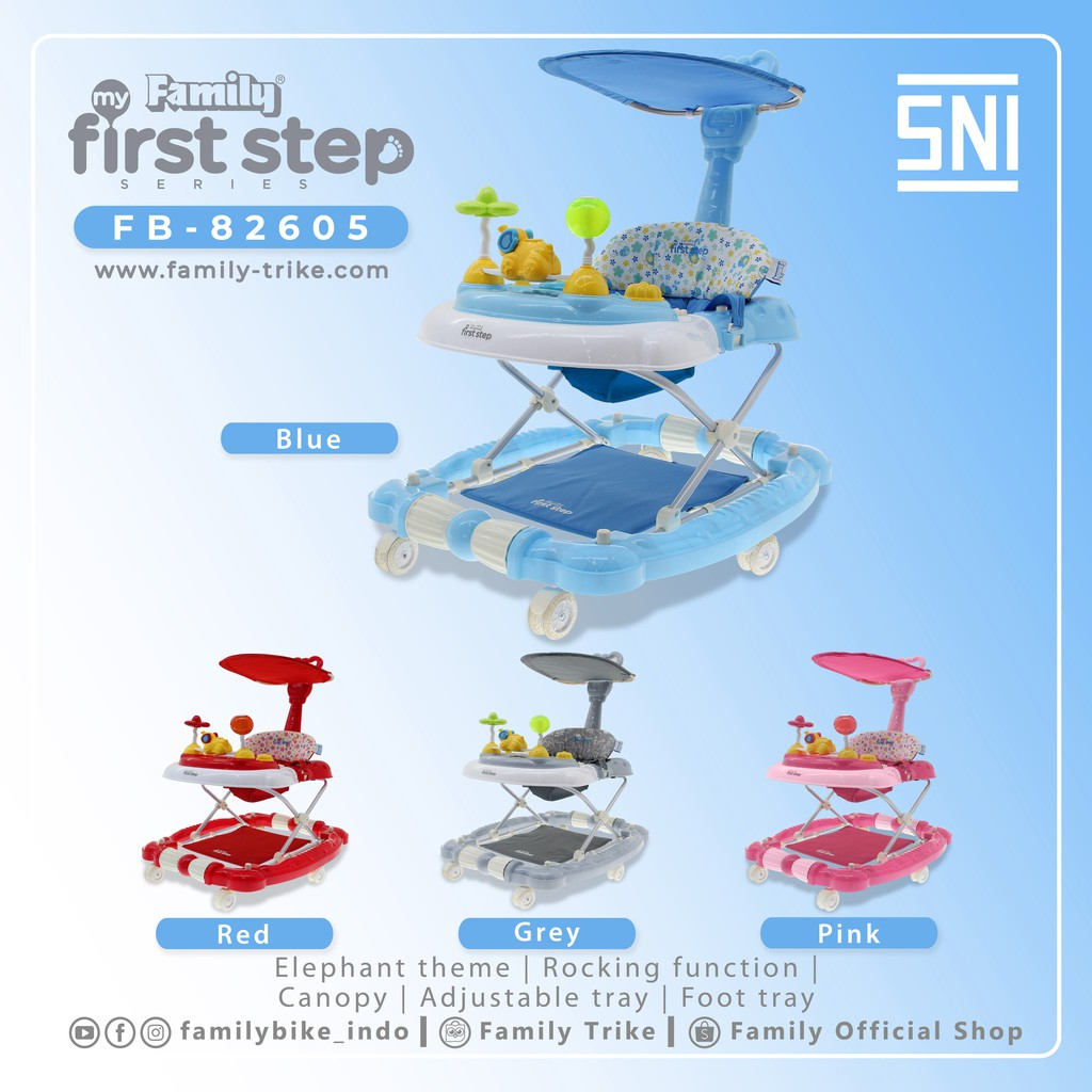 Family Baby Walker My First Step FB-82605 / Alat Bantu Belajar jalan