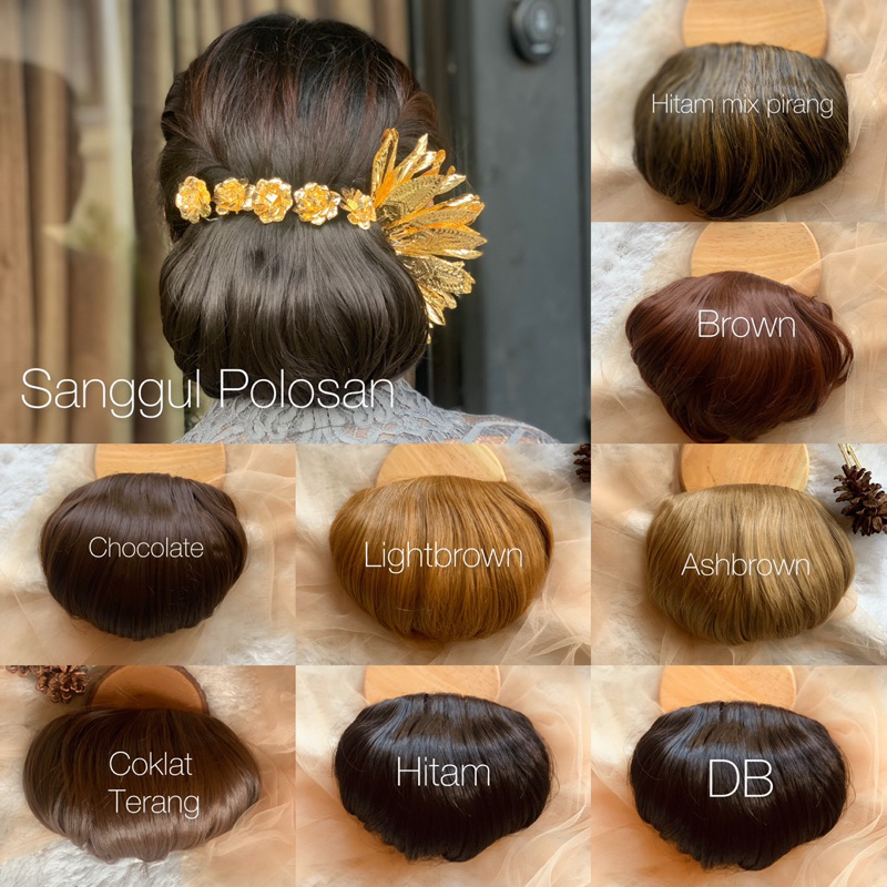 Sanggul Polos /Sanggul Sirkam/Sanggul  Bali/Sanggul Jawa