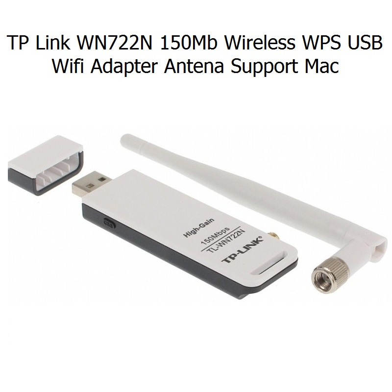 TP Link WN722N 150Mb Wireless WPS USB Wifi Adapter Antena Support Mac