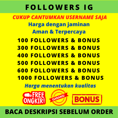 Followers Instagram Murah Followers Instagram Bergaransi Followers Ig Murah Follwers Ig